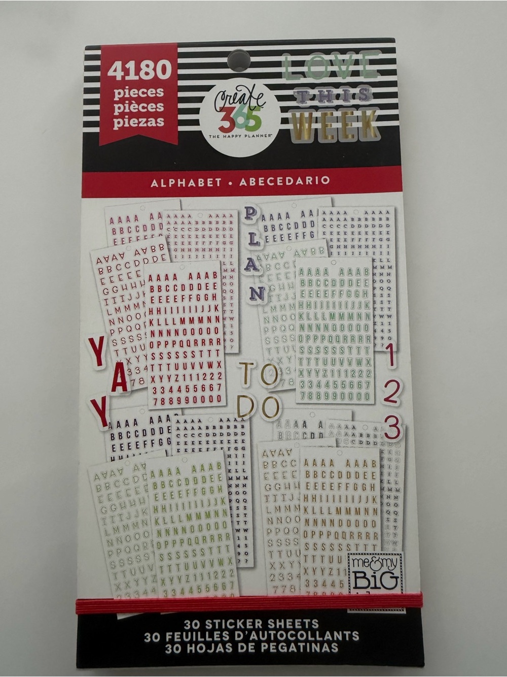 Alphabet Sticker Pack – Red, Green, Gold, Black, Purple